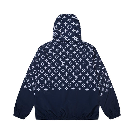 LU Monogram Zip-Up Hooded Jacket