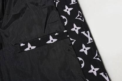 LU Monogram Zip-Up Hooded Jacket