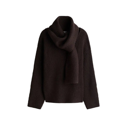 Sweater with scarf