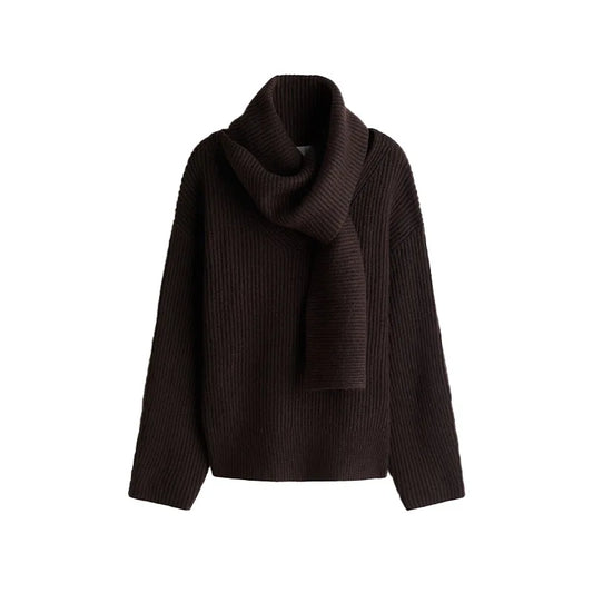 Sweater with scarf