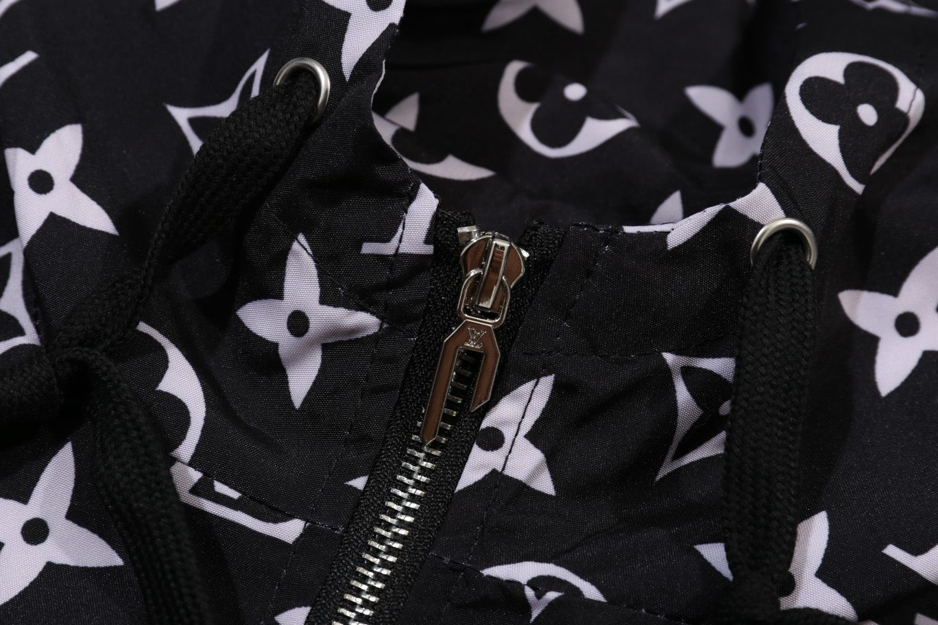 LU Monogram Zip-Up Hooded Jacket