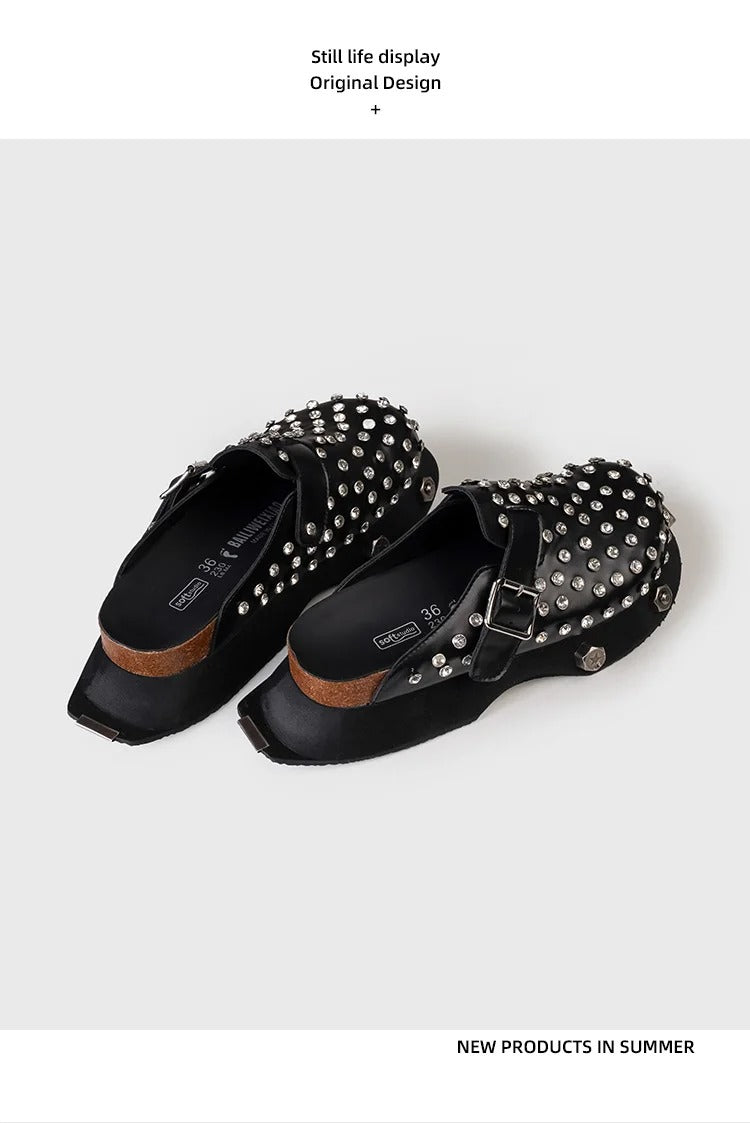Metal and Diamond slippers