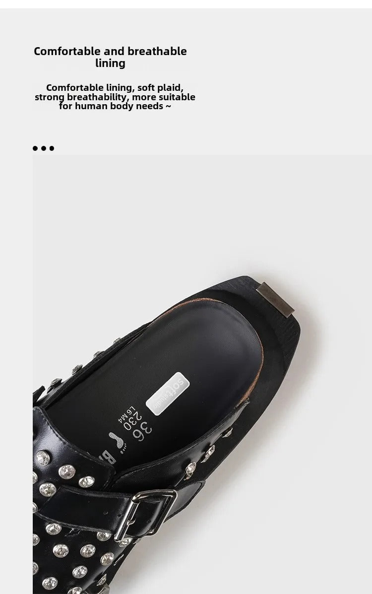 Metal and Diamond slippers