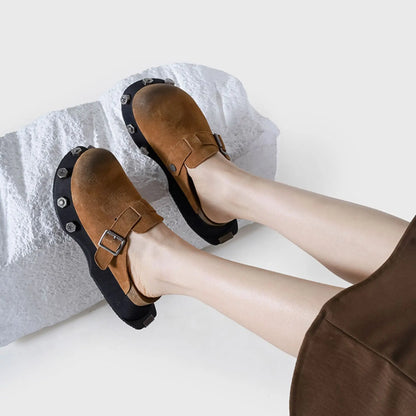 Deran Leather clogs